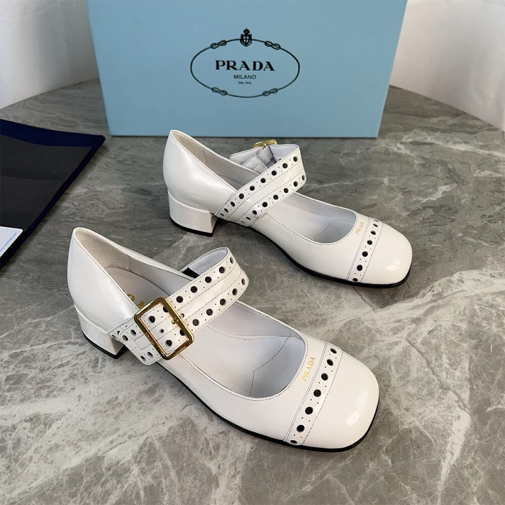 PRADA Patent leather Mary Jane pumps