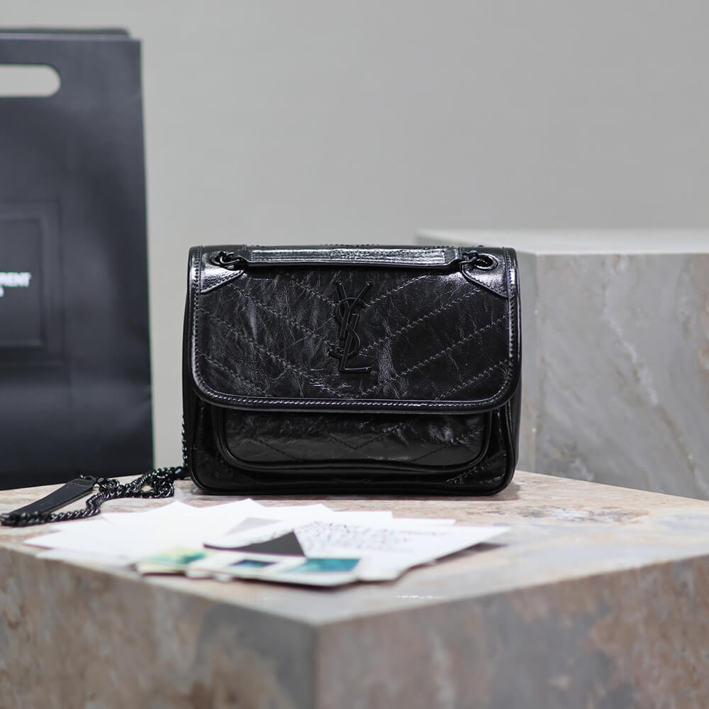 YSL NIKI baby in vintage leather(HIGH-END GRADE)