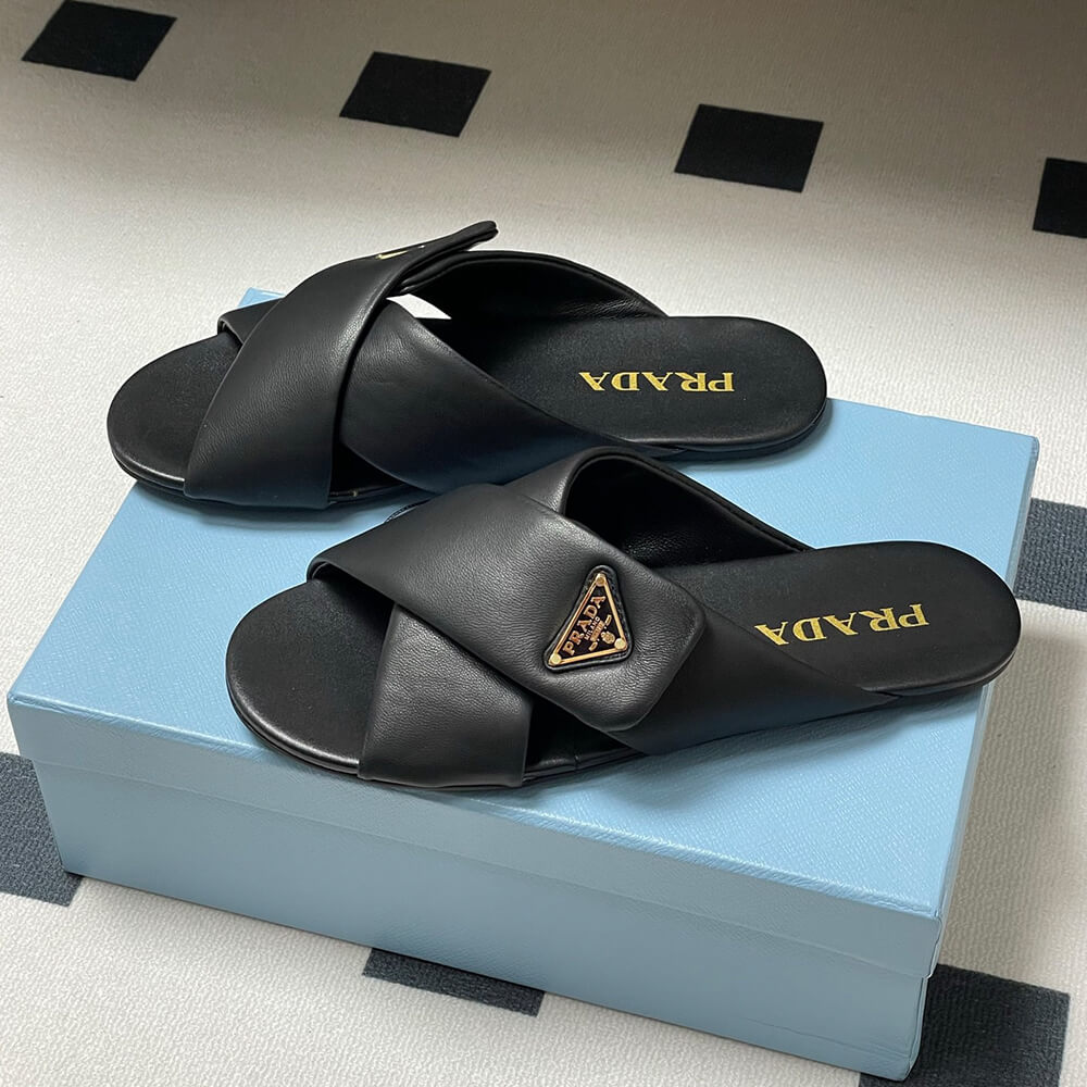 Prada Padded nappa leather slides