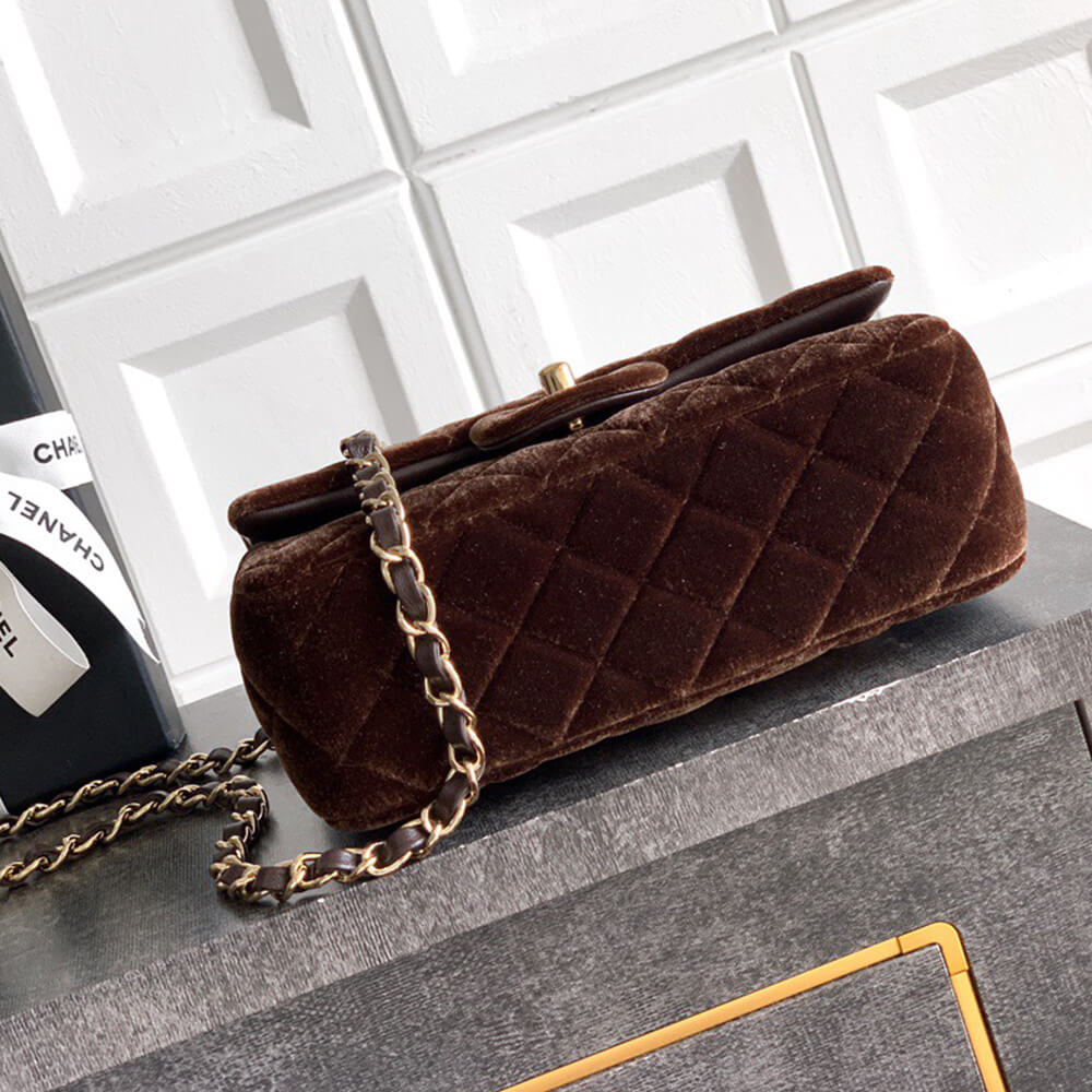 CHANEL SUEDE MINI FLAP BAG(HIGH-END GRADE)
