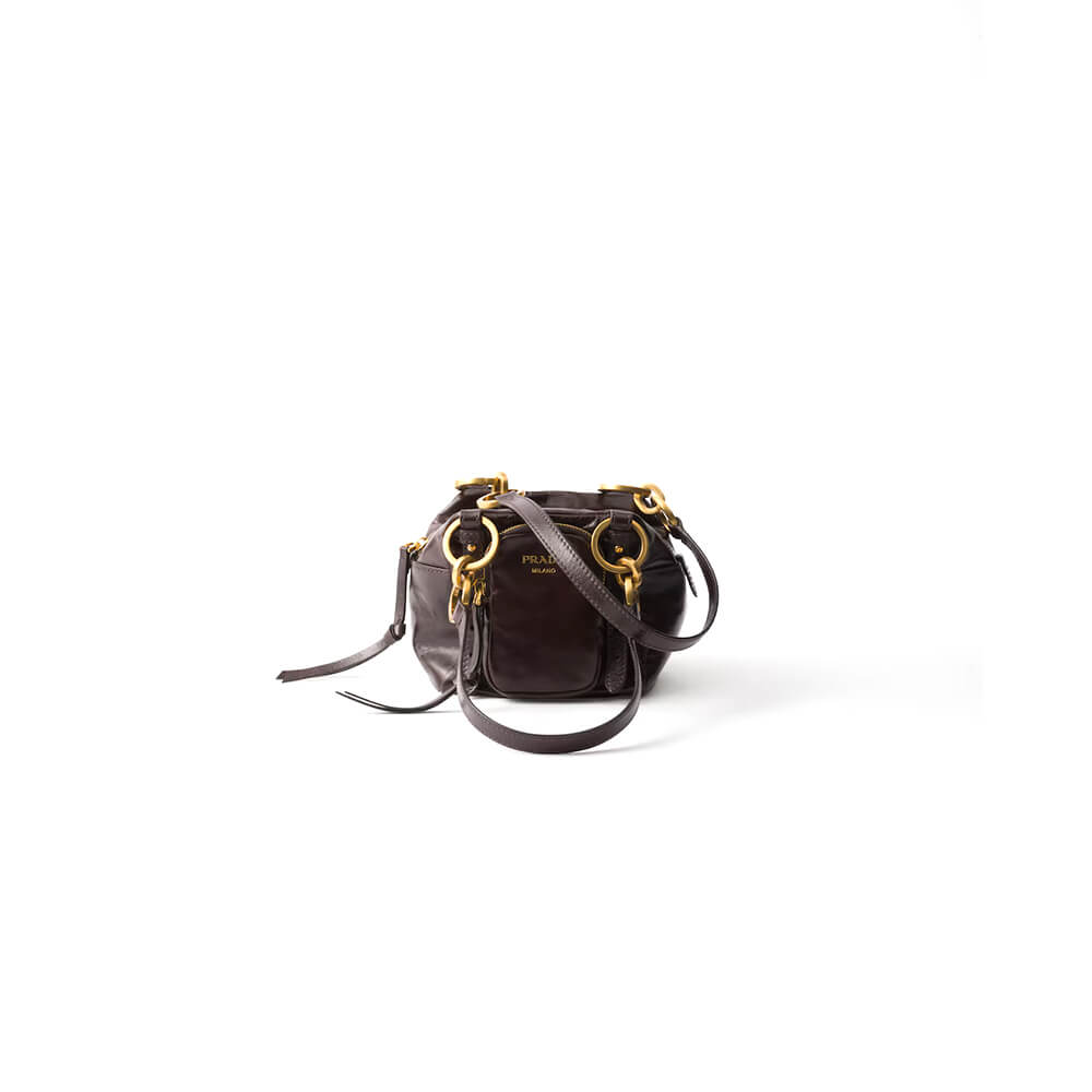 Prada Dangle leather top-handle mini-bag(HIGH-END GRADE)