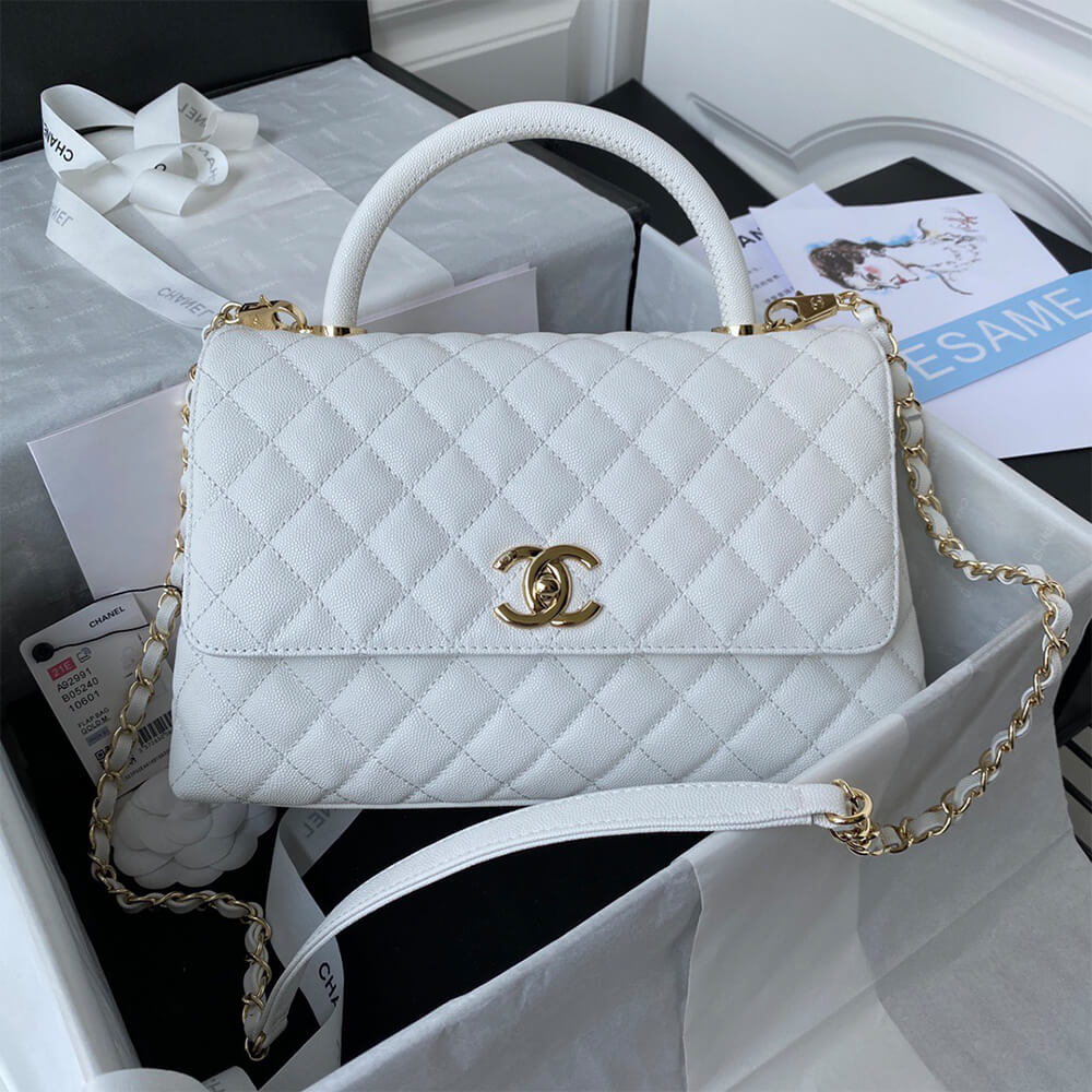 CHANEL Large Flap Bag With Top Handle(high-end grade)