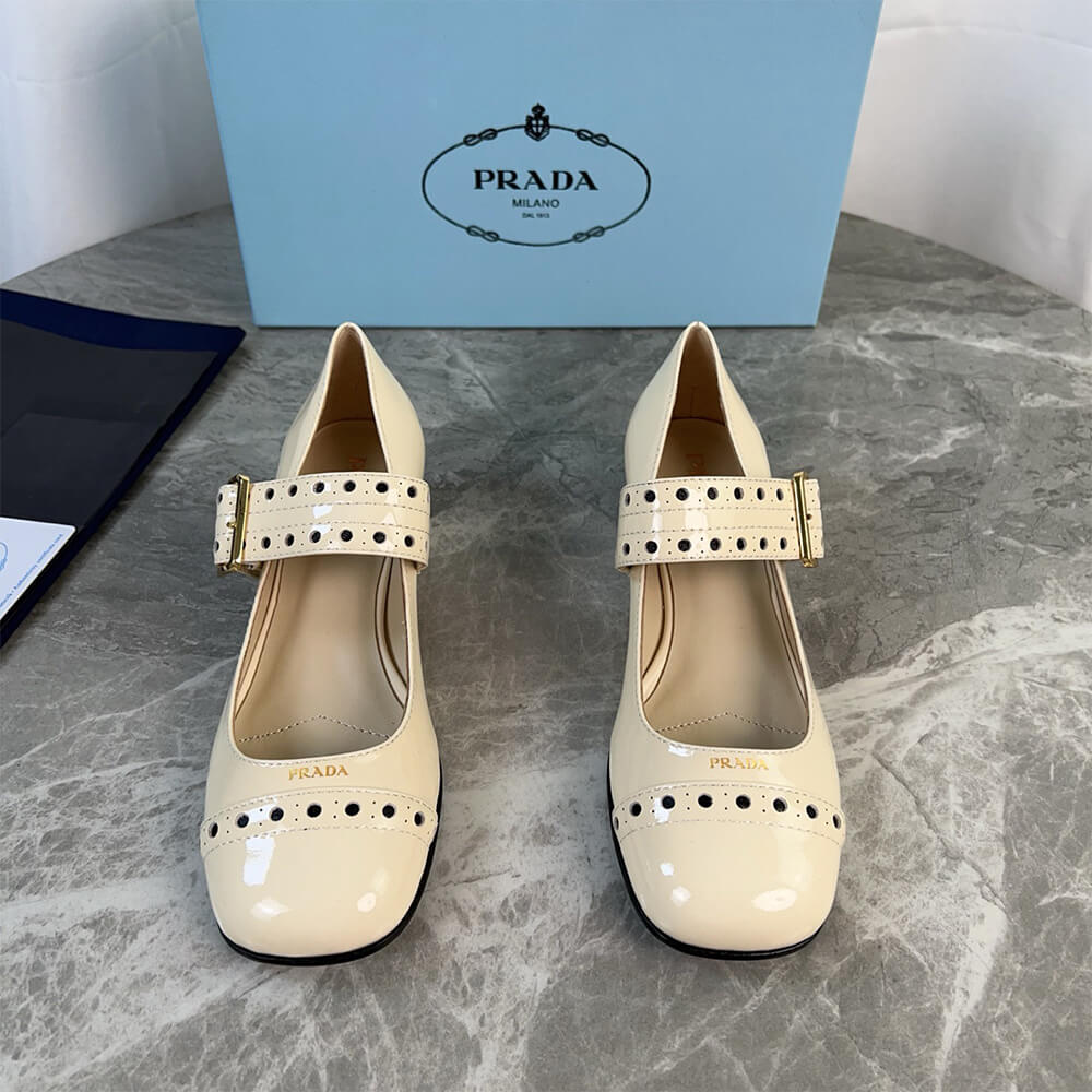 PRADA Patent leather Mary Jane pumps