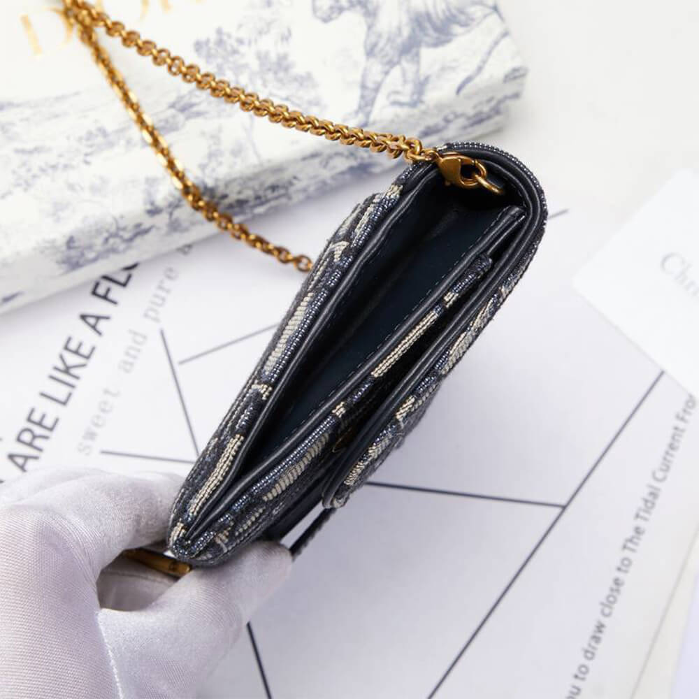 Dior LONG SADDLE WALLET WITH CHAIN
