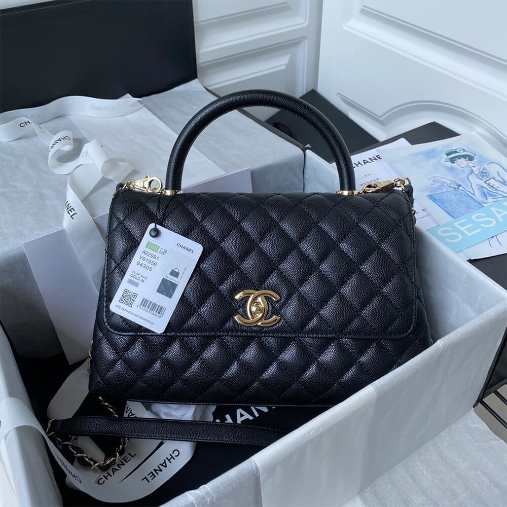 CHANEL Large Flap Bag With Top Handle(high-end grade)